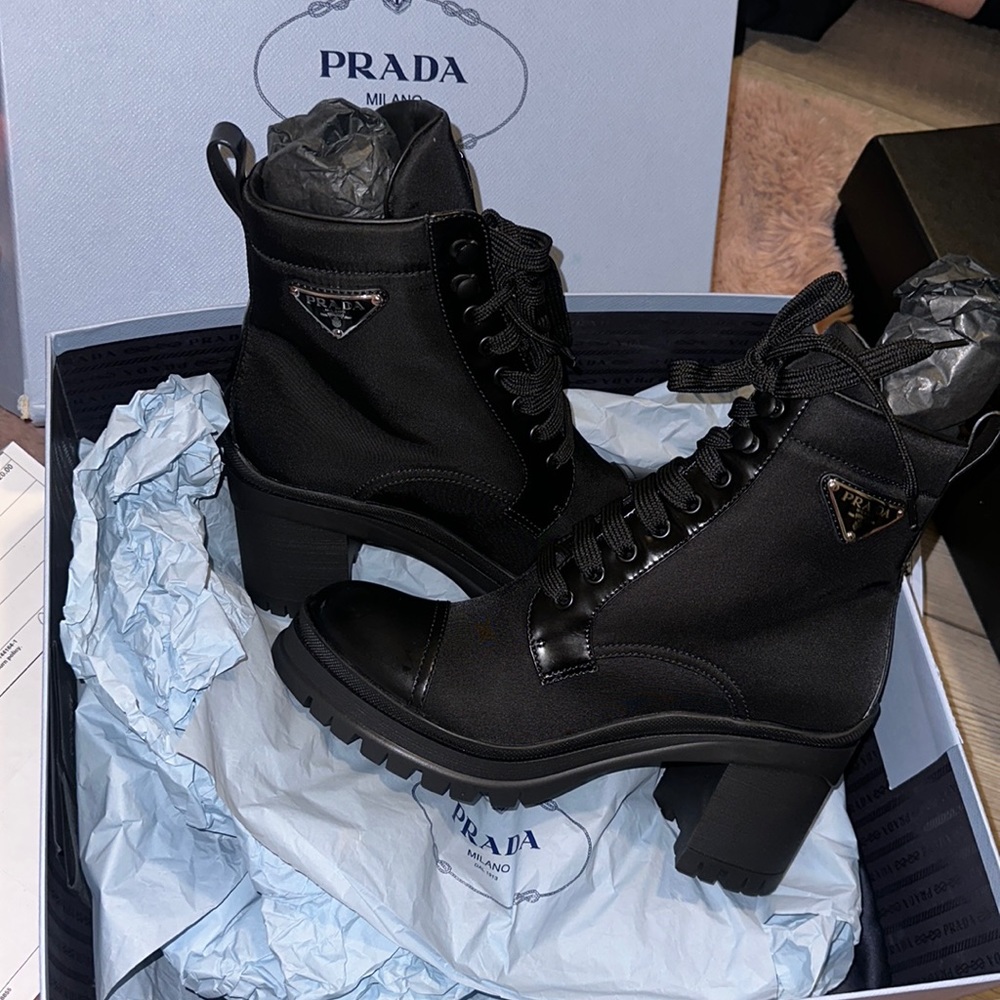 Authentic!!!Prada combat boots